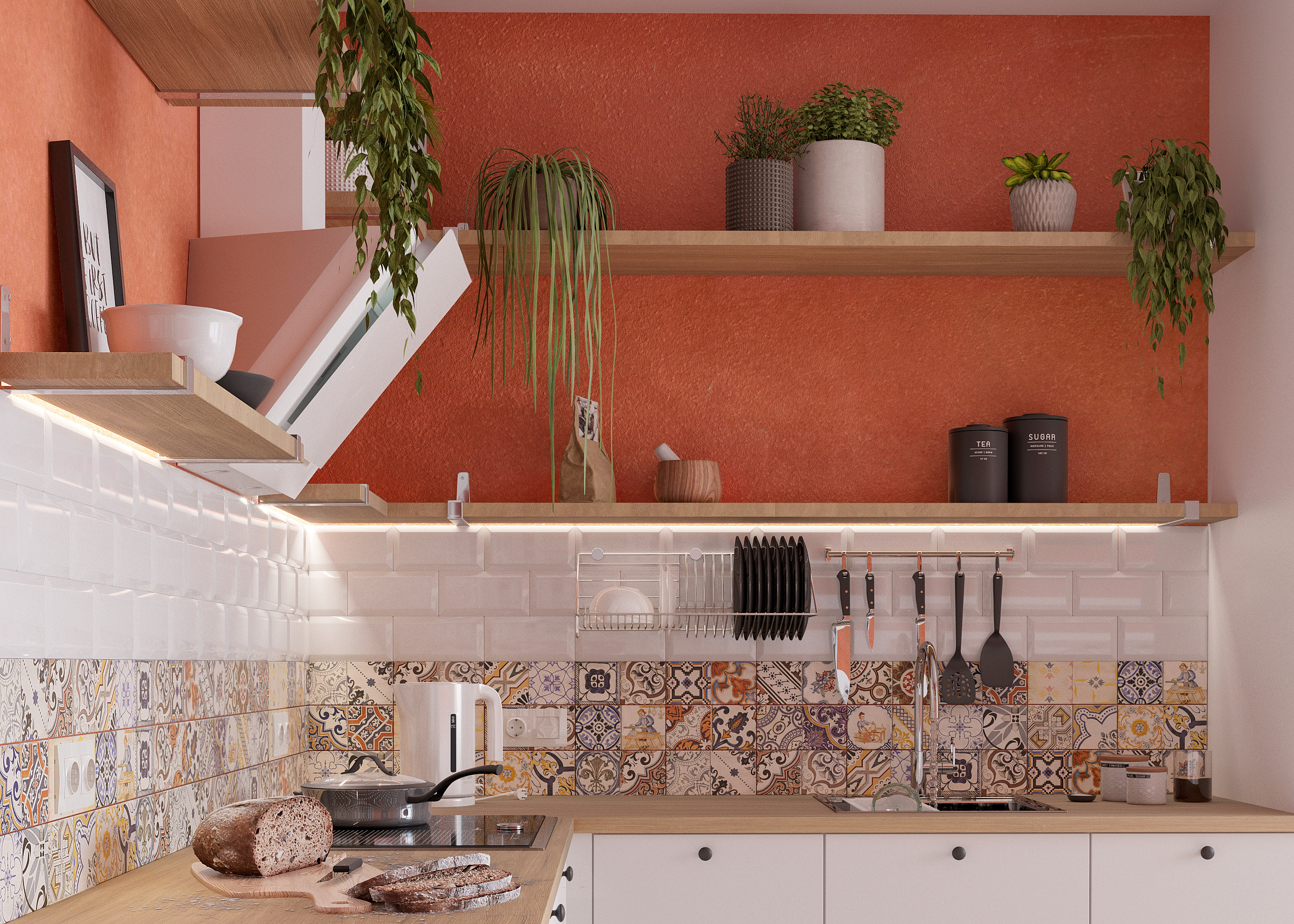 IconP - Thiết kế chung cư căn hộ phong cách Scandinavian, phong cách Bắc Âu Ấn tượng, gam màu đỏ gạch nổi bật