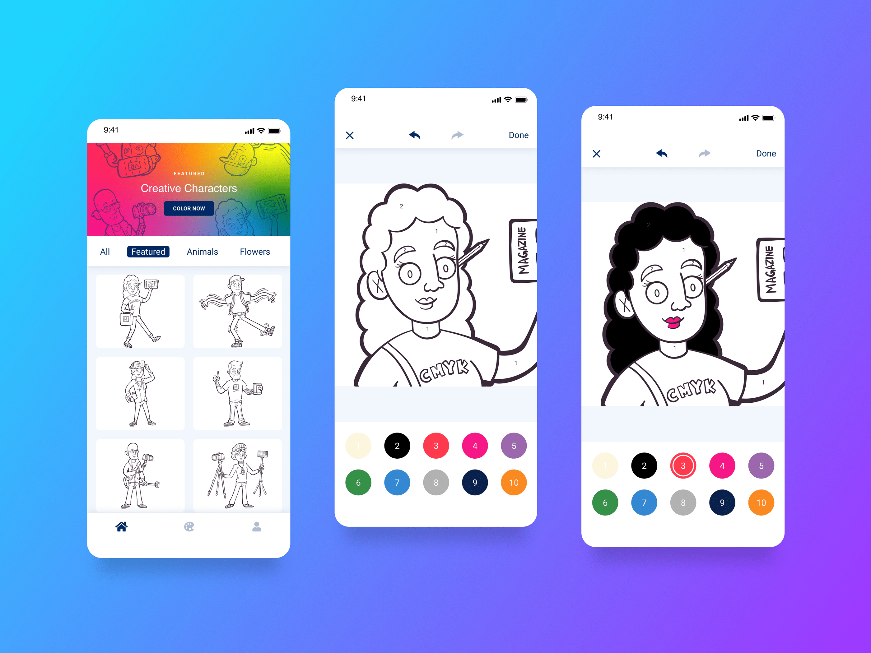 Coloring book app on Behance
