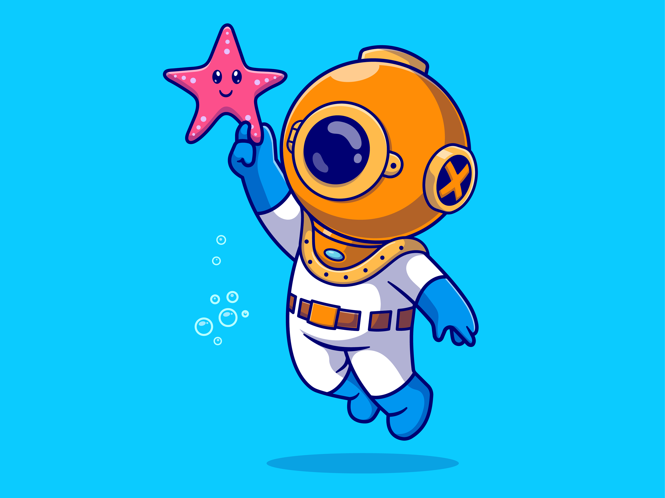 Diver and friends🌊🧑🏻‍🚀🐢🦭🐡 on Behance
