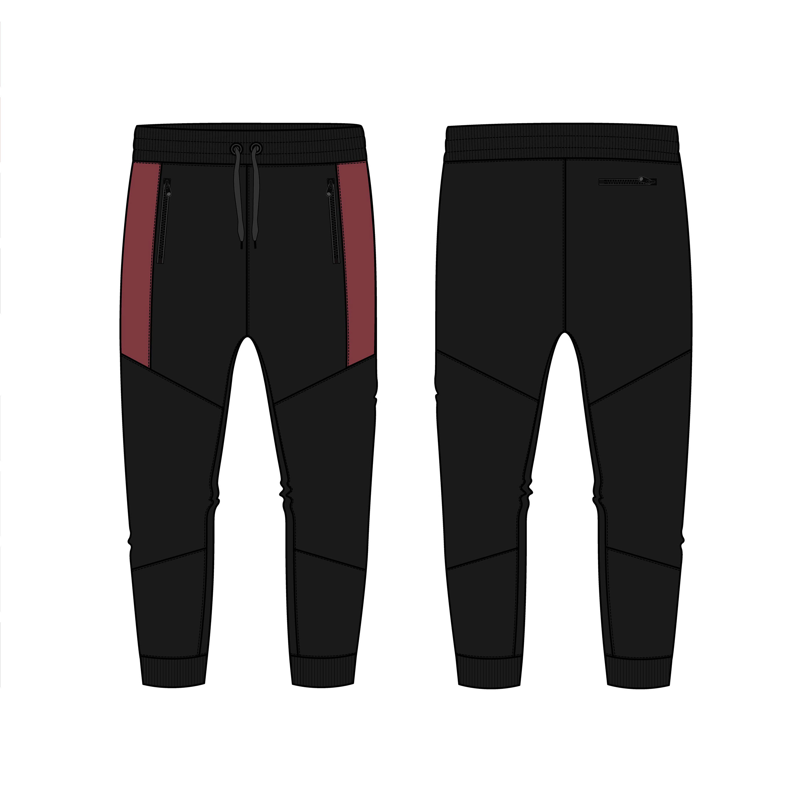 Jogger Technical Fashion Flat sketch Template. on Behance