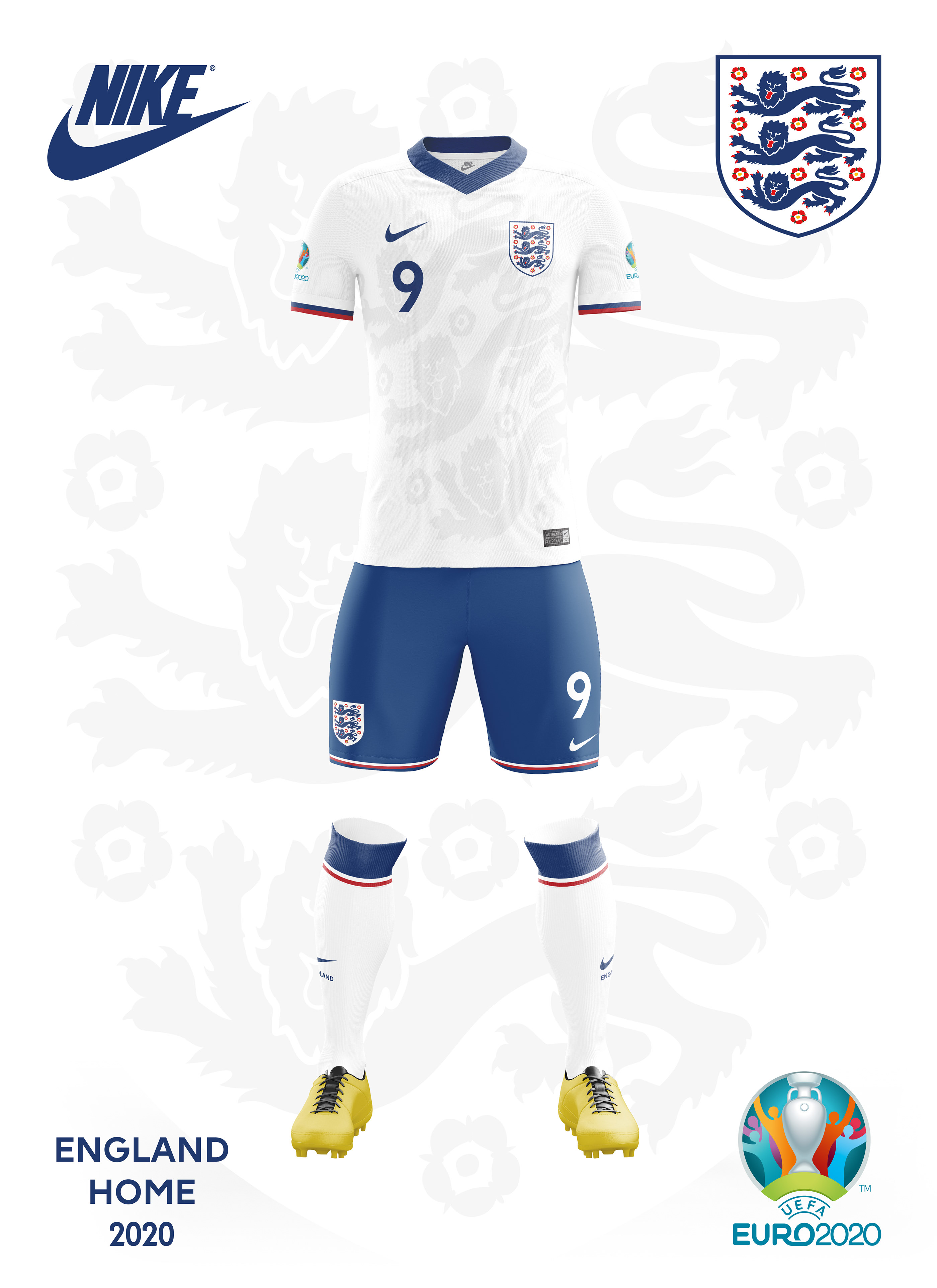 Geneeskunde ik ben verdwaald Draaien England Concept Kit - Euro 2020 - Nike on Behance