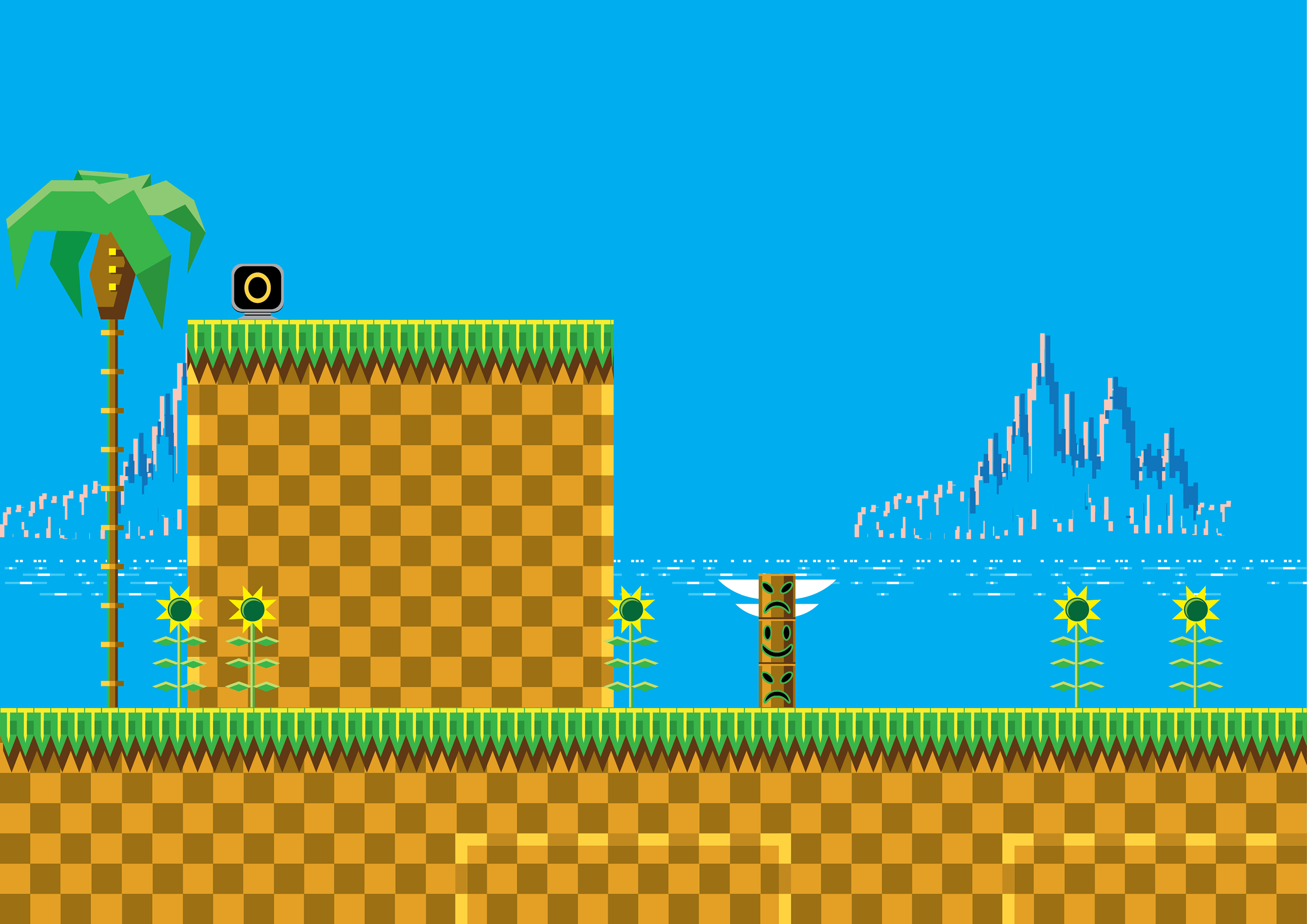 Tựa game Sonic Vector Level không còn xa lạ gì với fan hâm mộ Sonic. Hãy chiêm ngưỡng bức hình cảnh Game Gear Hill Zone đầy sắc màu và đầy phần thử thách của trò chơi này.