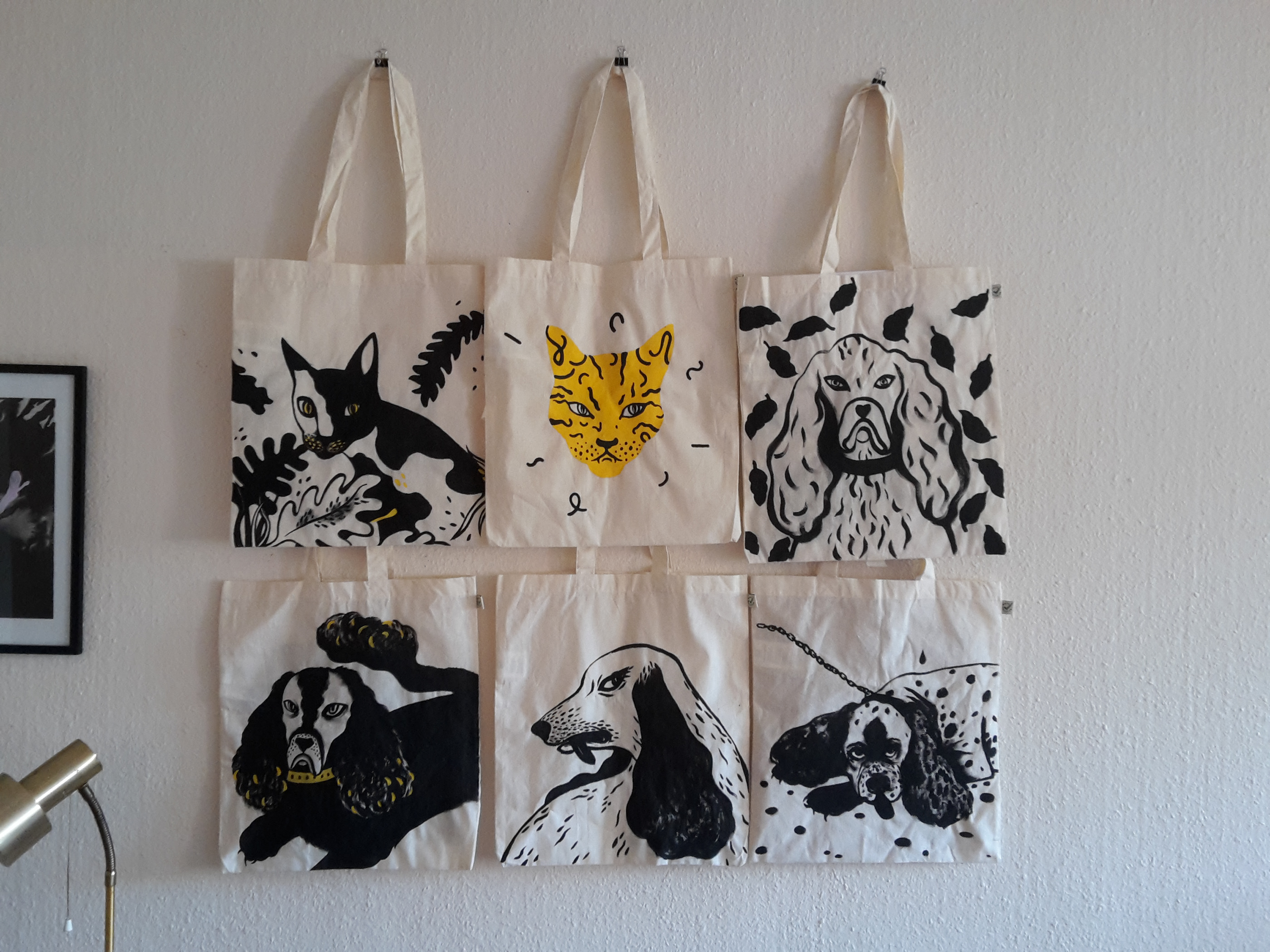 Hand painted bags on Behance