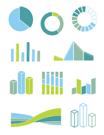 Data Viz visualization analytics Freelance icons clean simple modern vector Graphs Charts free Office diagrams seattle