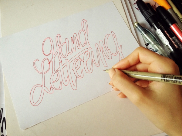 letters words graphic type inspiration girl art Marker brush lettering logo letter sketch