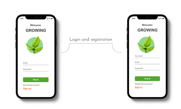 Biogene - Microgreen growing Mobile app design
