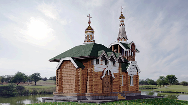 Проект деревянной часовни/Wooden chapel project