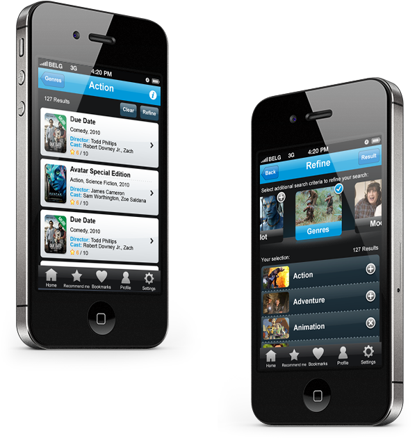 iphone mobile app smartphone belgacom movie settings Catalogue On Demand