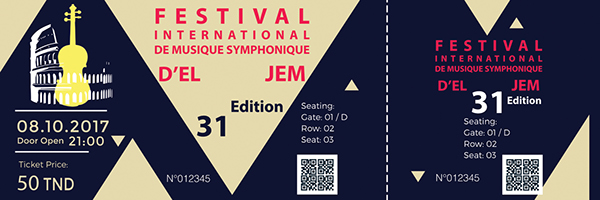 Ticket design for a symphony concert