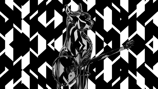 motion graphic  Illustration texture 3D skull horse geometric after effects cinema 4d 2D Opposite black white Patterns glass reflection