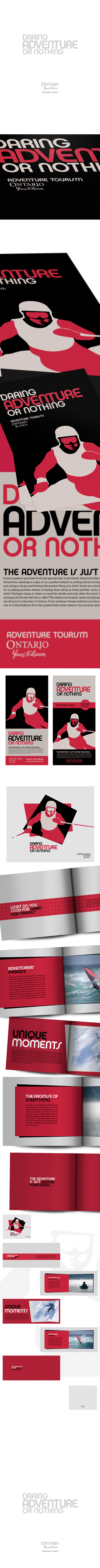 design print type Ontario adventure red lines Dynamic tourism art leqart awesome professional design Excellent Design