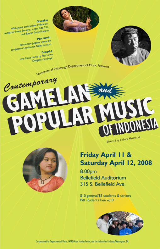 poster University of Pittsburgh gamelan