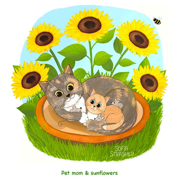 Mothers Day Greeting Cards Illustrations