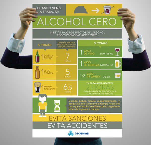 glass alcohol mailing poster brochoure yellow campaign