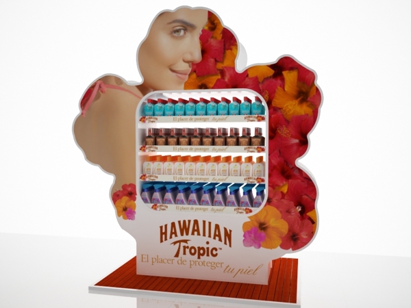 Hawaiian Tropic pop muebles exhibidores
