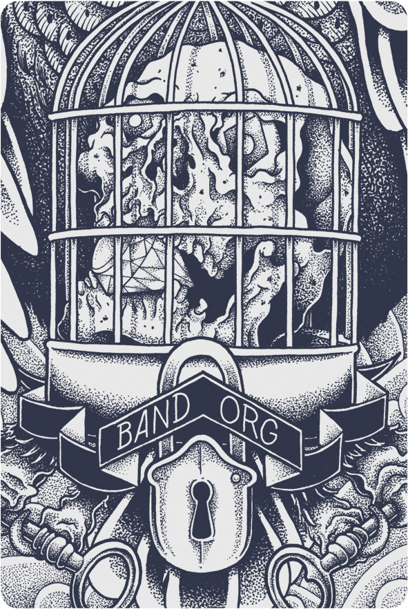 BandOrg band org sick  blacklinez t-shirt shirt design owl skull norway ghost hamburg
