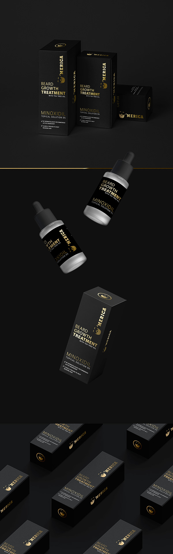 Packaging for Beard Growth Treatment
