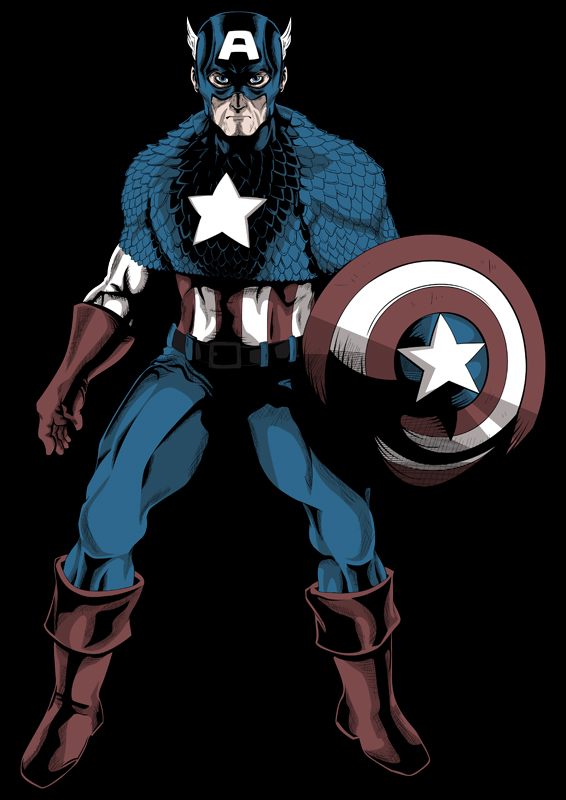 captain america Super soldier Stan Lee The First Avenger avenger Illustrator Kumaoso Threadless vector vector x vexel ph