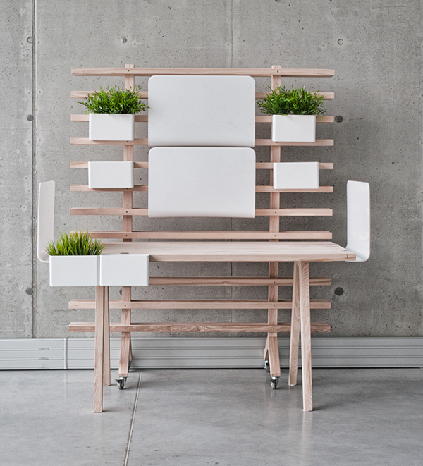 modular furniture creative workplace Office design table ash wood desk