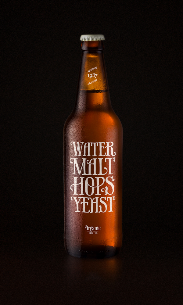 Packaging beer Label organic poster bottle