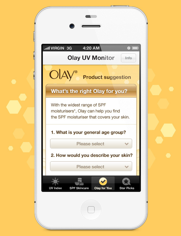 mobile ios iphone app Cell appstore netball skincare beauty Sun moisturiser development design UI ux