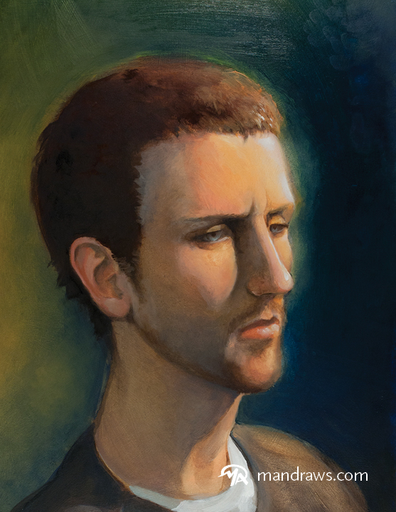 Portraiture portrait Oil Painting digital painting art live models