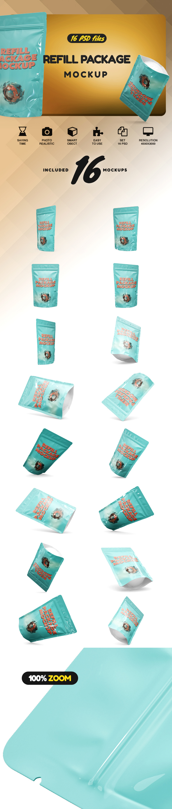 aluminum bag chips creator foil Food  kit mock mock up Mockup