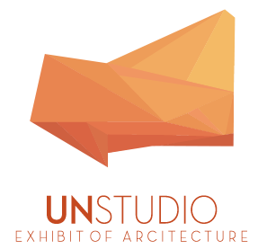 architect UNStudio Triangles orange exhibit Invitation origami  bus banner ad geometry moma