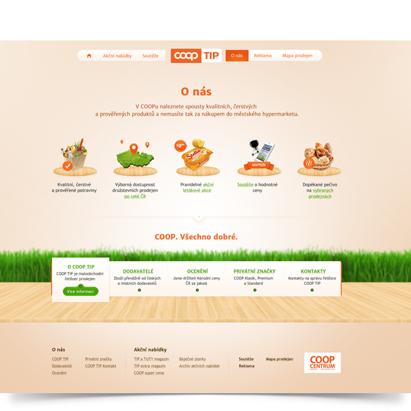 Supermarket Website clean orange Nature mobile