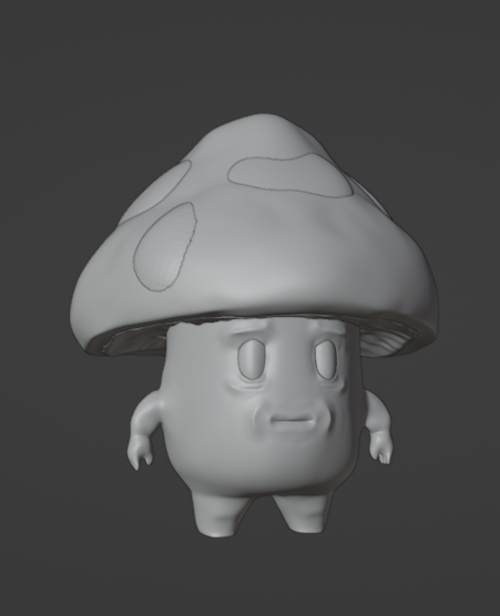 cogumelo 3D modelage model Imagem person cute