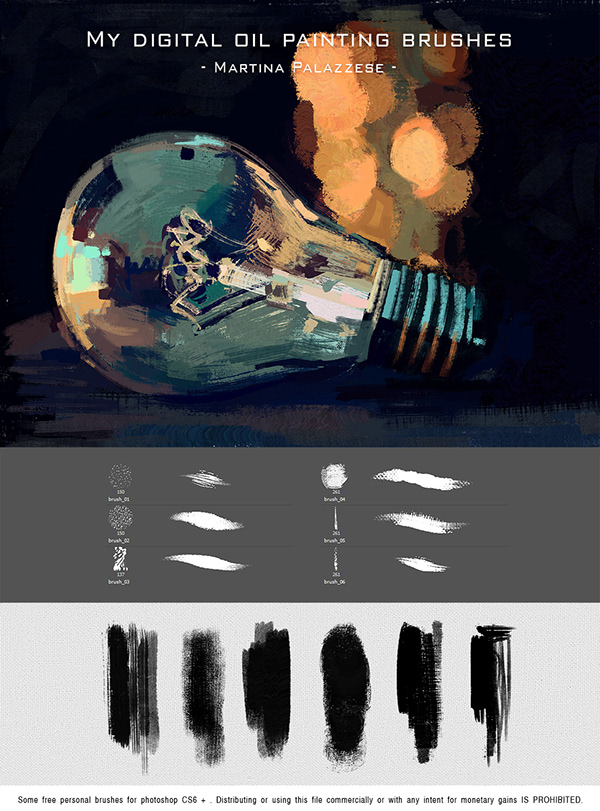 My digital oil painting brushes (FREE) - for Photoshop
