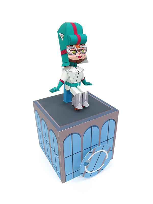 papercraft paper toy papertoy rocket Jet Hero villain automata karakuri