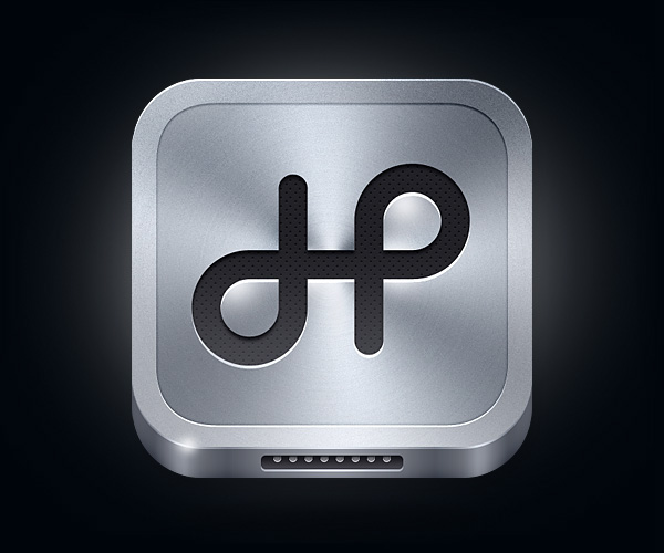 Icon handras app iphone app icon application drive metal brushed metal command letter h apple mac