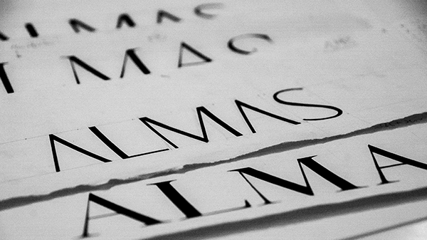 lettering almas