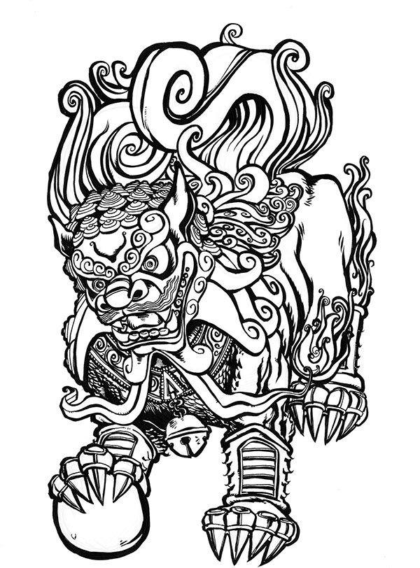 Guardian Lion: Tattoo Commission on Behance