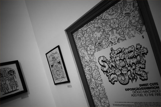 solo show Exhibition  black and white china ink diogo machado add fuel to the fire addfueltothefire