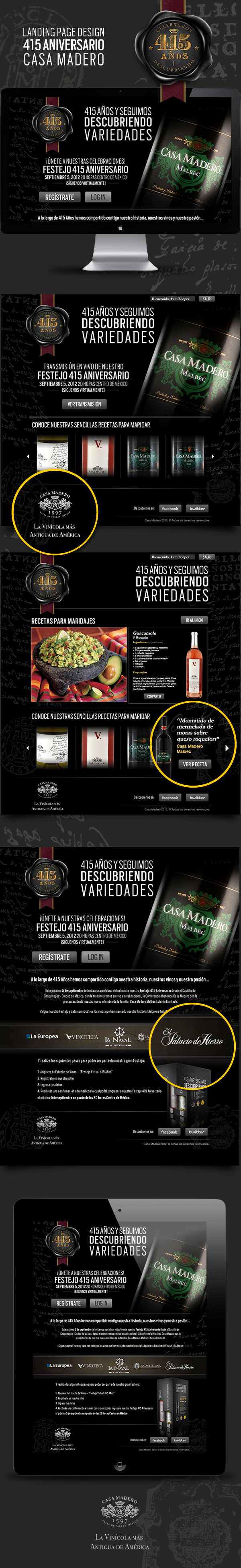 casa madero aniversário mexico parras coahuila danilo black db Web ux UI design wine vino alcohol