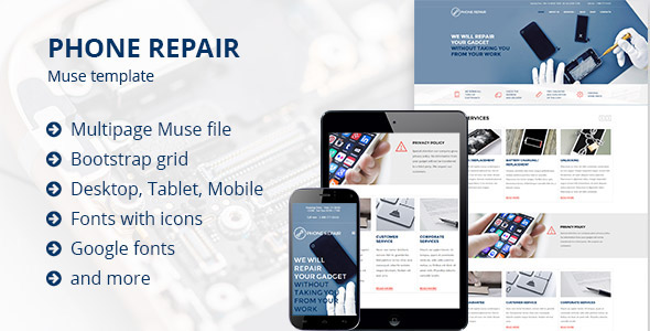 breakage Computer fix mobile modern muse muse template phone Repair service