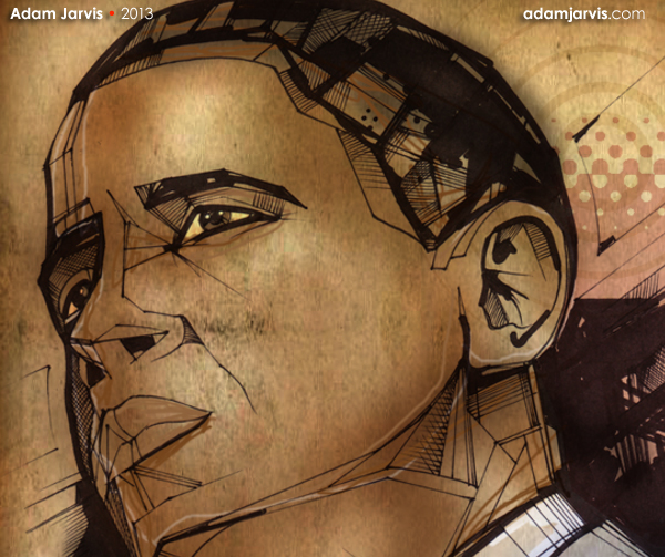 Barack Obama  Editorial Illustration portrait  drawing illustration digital art  newspaper illustration  magazine illustration  cover art  photoshop  hand drawn