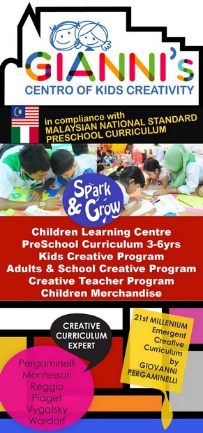 pergaminelli design accademia pda Centro of Kids Creativity Kids Centre Preschool malaysia Tadika giannis Danau Kota KL Festival City
