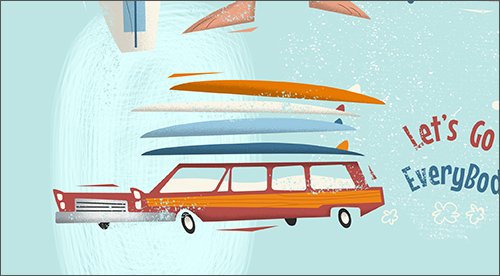 Adobe Portfolio surfing beach sunshine California usa Cars Retro vintage swim 1950s 1960s inspire