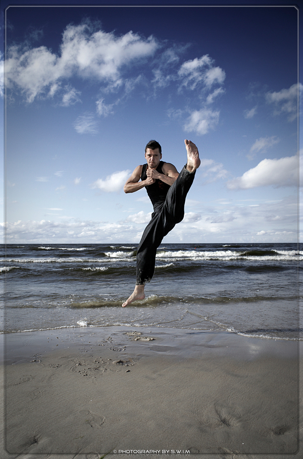 xma martial arts tricking tricks extreme sport kick backflip sea ocean water beach frontflip swim kicking karate capoeira wu-shu taekwondo kungfu fight