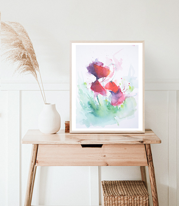 Poppies in Watercolor
