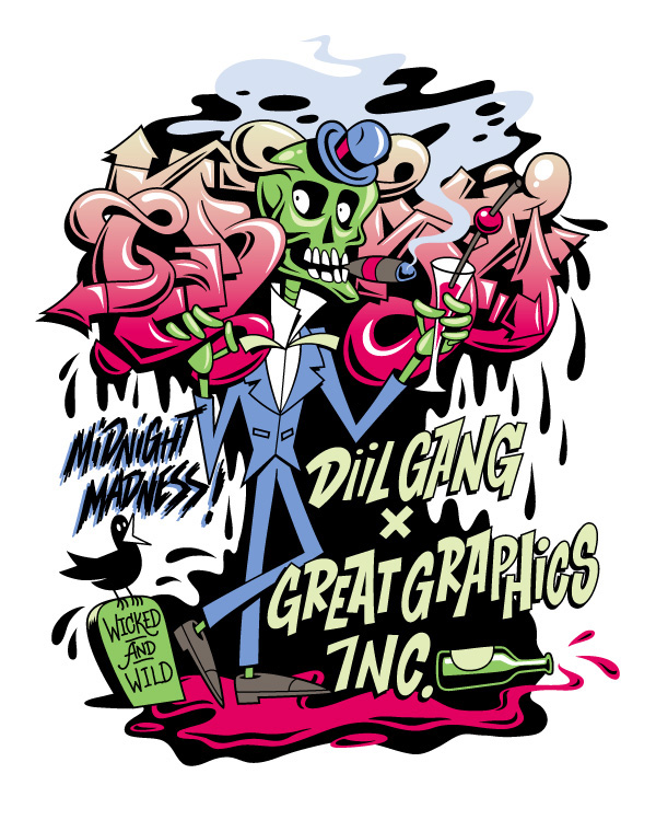 diil gang t-shirt great great graphics inc