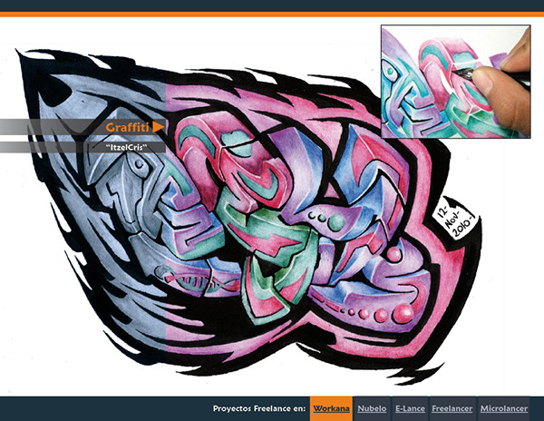 Sakro Premio Municipal Toluca Graffiti fractal arte urbano ilustracion boligrafo acuarela