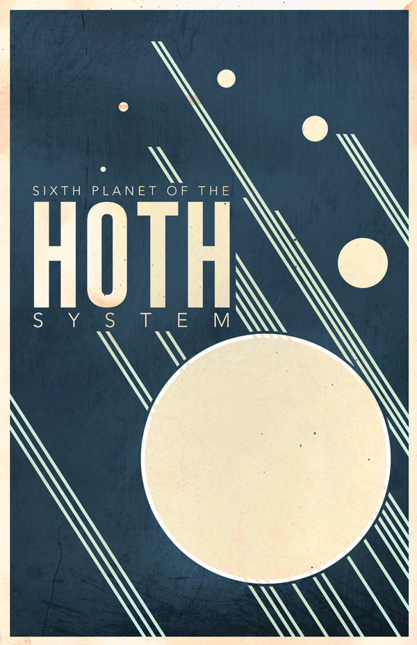 star wars tatooine Hoth degobah Cloud City bespin poster vintage