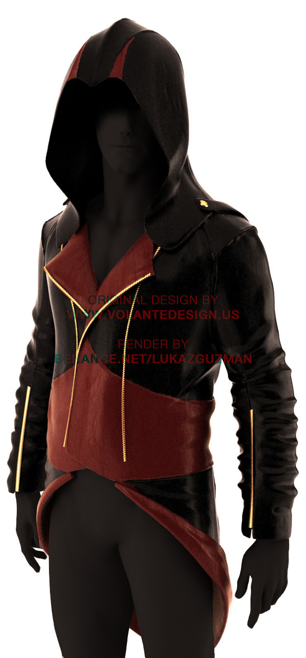 modelling  lukazguzman volantedesign  jacket  MODEL  leather  Assassin's Creed  assassins creed  design  ZBrush  clothing  lukaz  guzman  kenway  ezzio