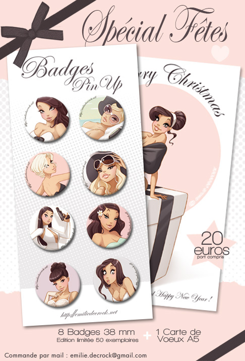 pin-up buttons Christmas
