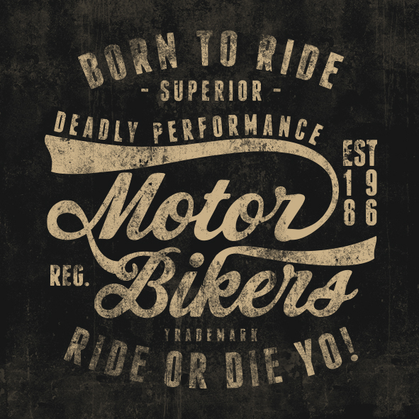vintage Custom motorcycle skull crew old Label t-shirt tees bikes motorbiker biker