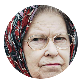 Babushka grandmother grannie granny old woman english queen UK elizabethII